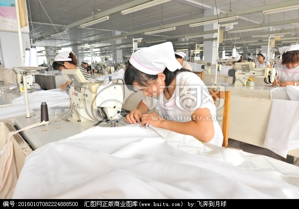 缝纫 缝纫机 纺织车间,传统行业,各行各业,摄影,汇图网www.huitu.com